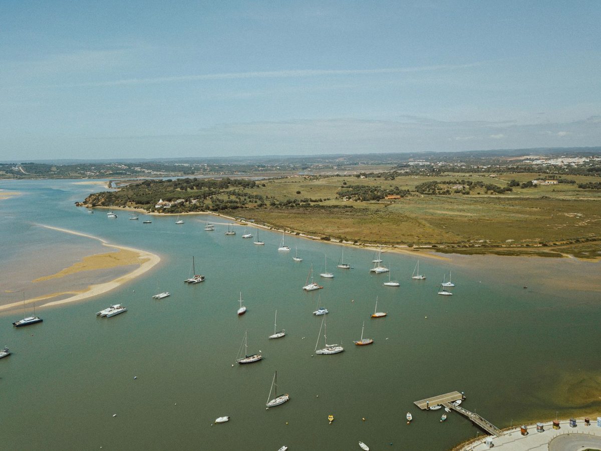 Boats on the Alvor estuary