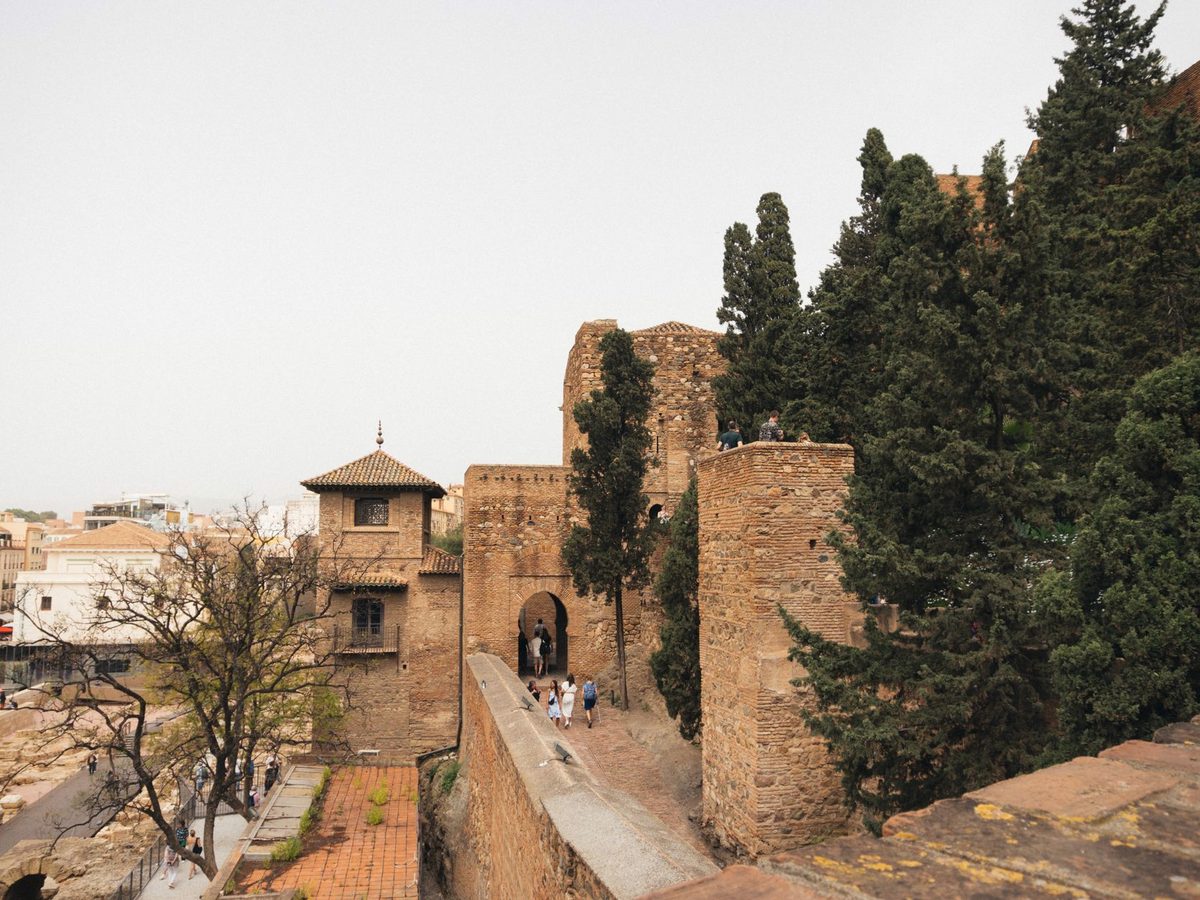 The walls of the Alcazaba in Málaga