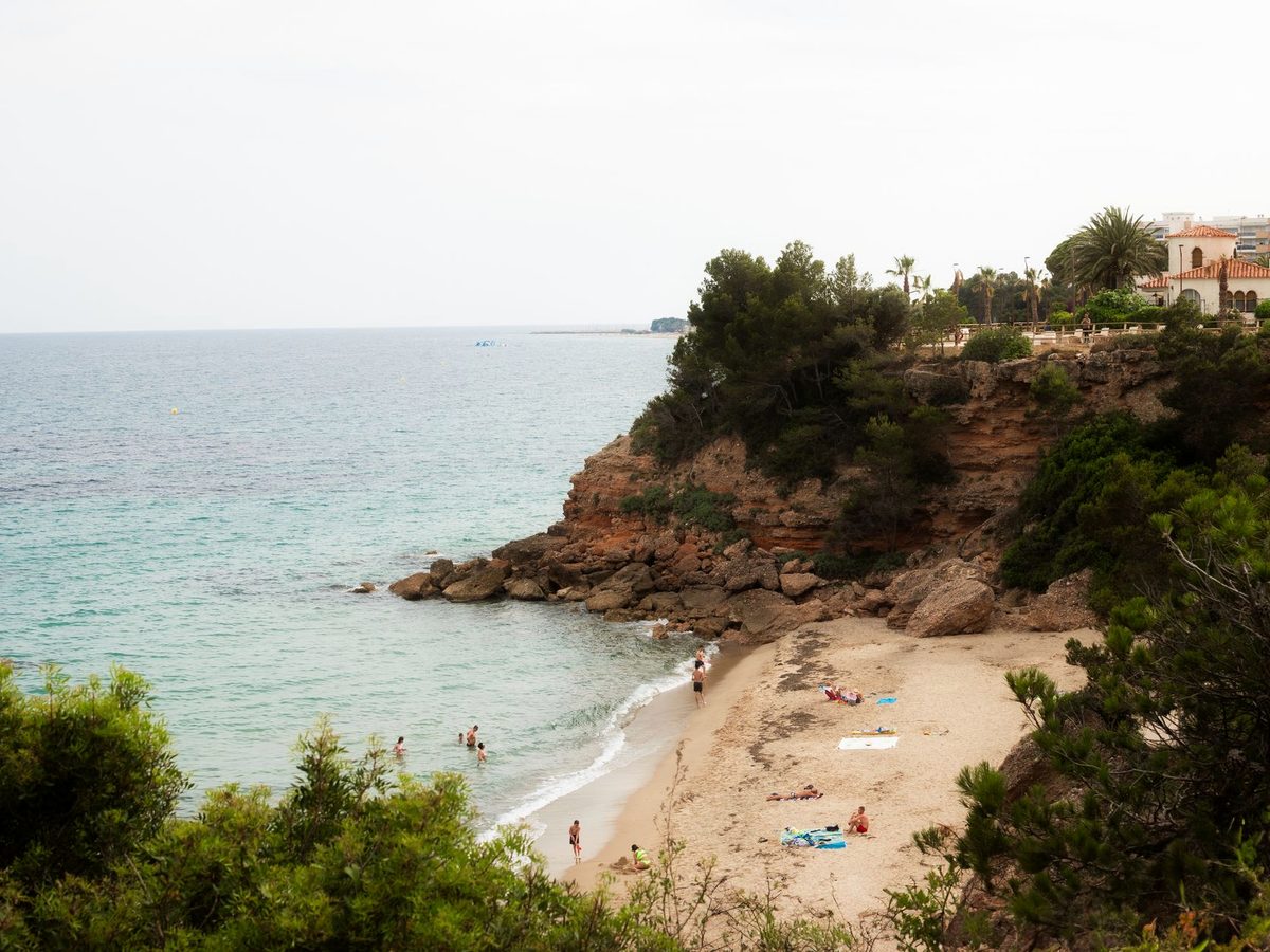 A small cove below the headland
