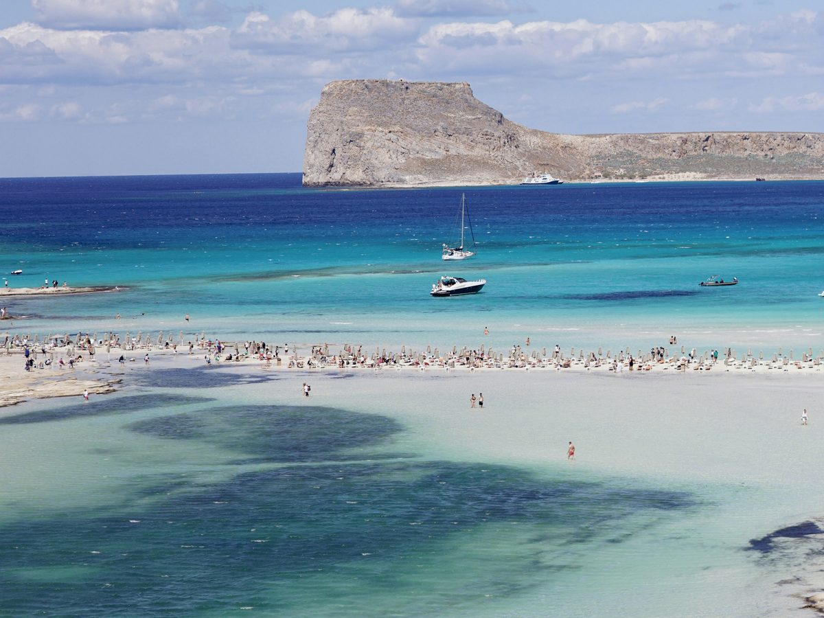 The shallow lagoon at Balos