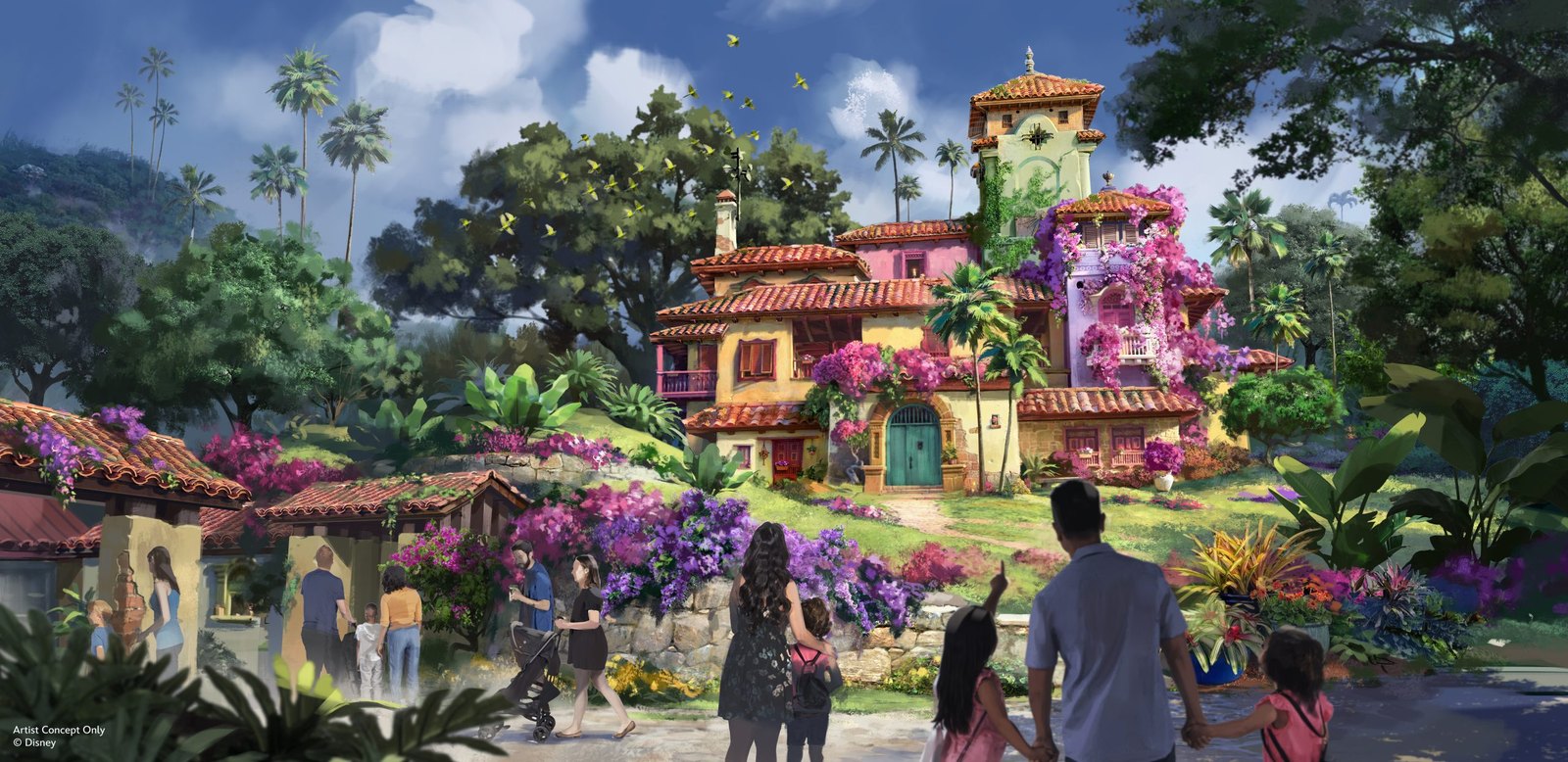 Artist concept showing Casita and the surrounding Encanto attraction area