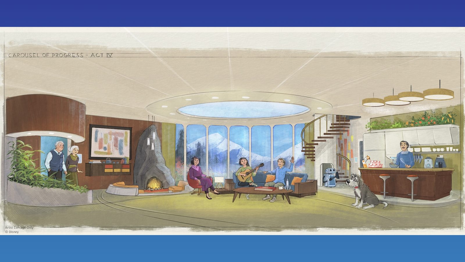 Artist concept showing the future final scene planned for Carousel of Progress