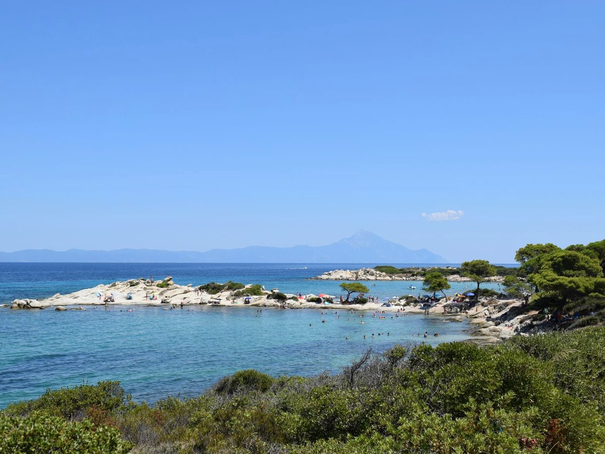 A sheltered cove with shallow, clear water