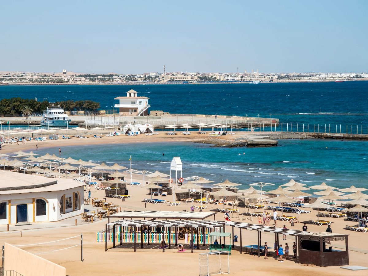 A typical resort beach from above