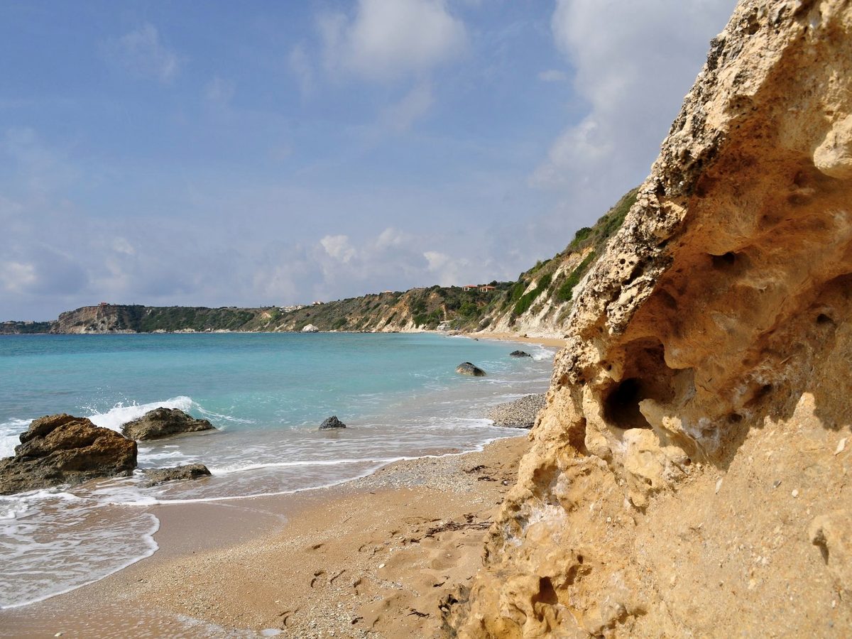 The sandy cove at Avithos, near Argostoli