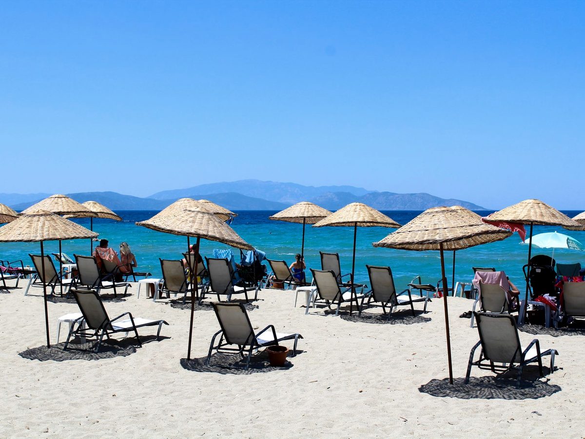 A typical organised north-coast beach