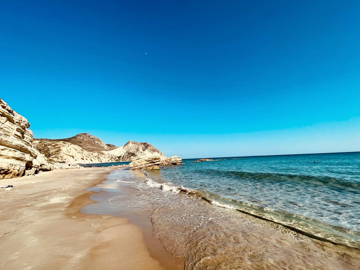 A sandy cove on the south coast