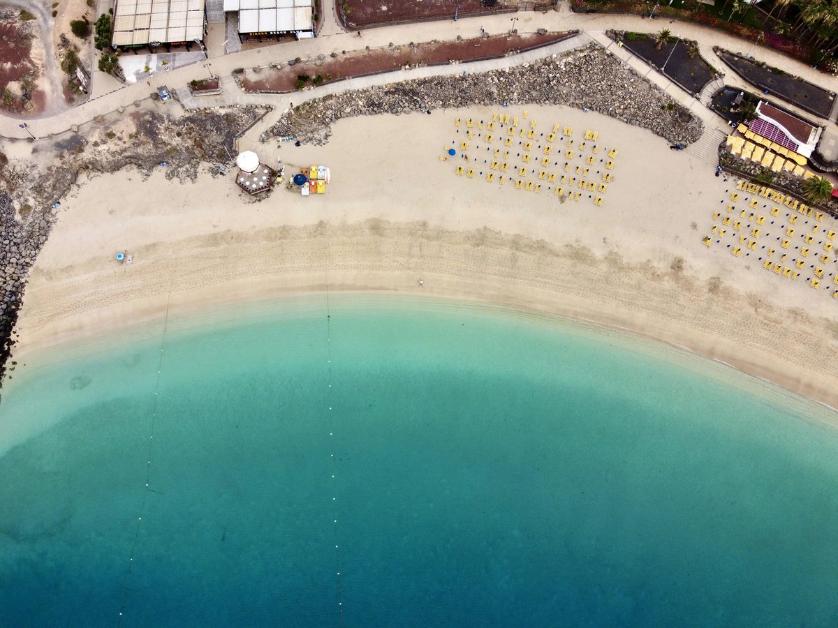 A sheltered bay from above