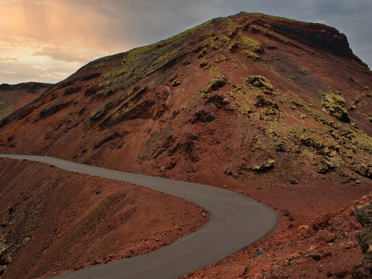 The road through the lava fields