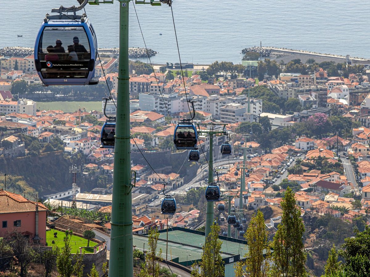 The cable car over Funchal to Monte
