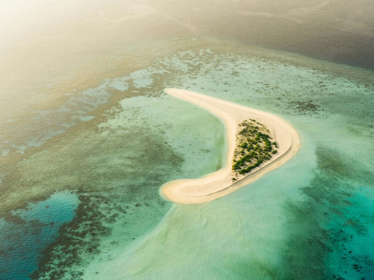 A Maldives atoll from the air
