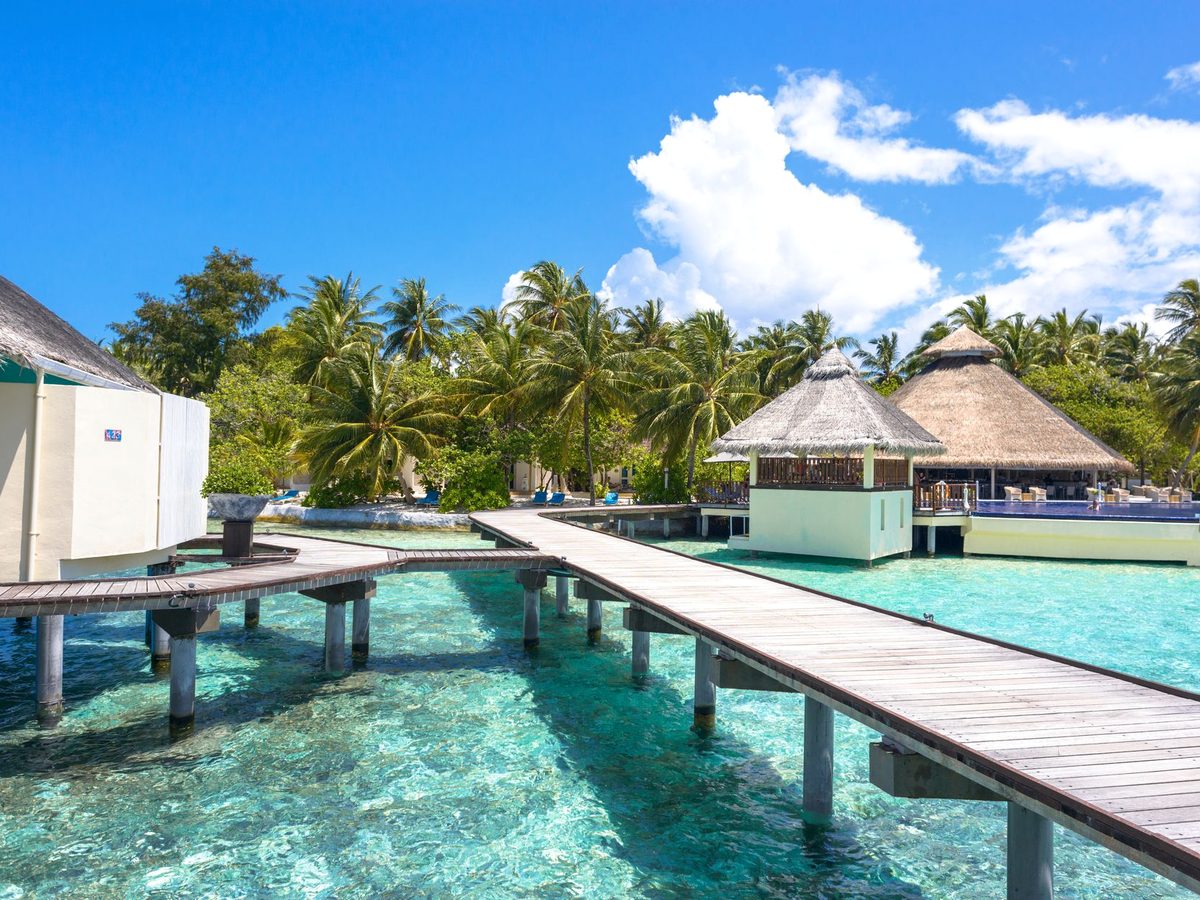 A beach villa with its own pool