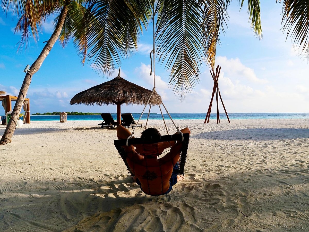 A typical resort beach