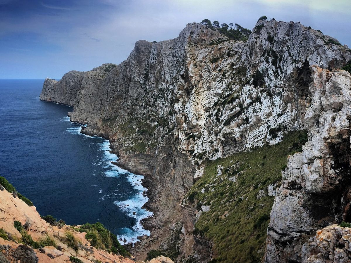 The cliffs at Cap de Formentor, on the island's northern coast