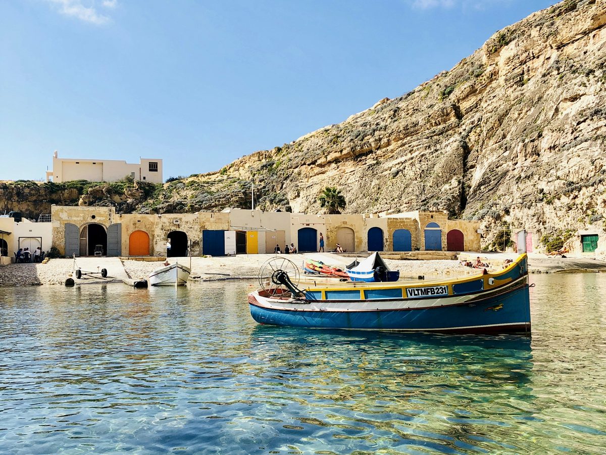 Much of Malta's swimming happens off the rocks