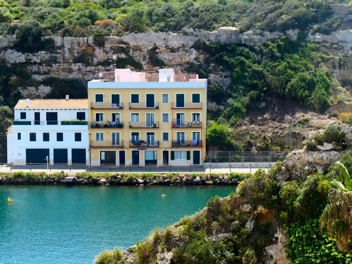 Houses along the water in Mahón
