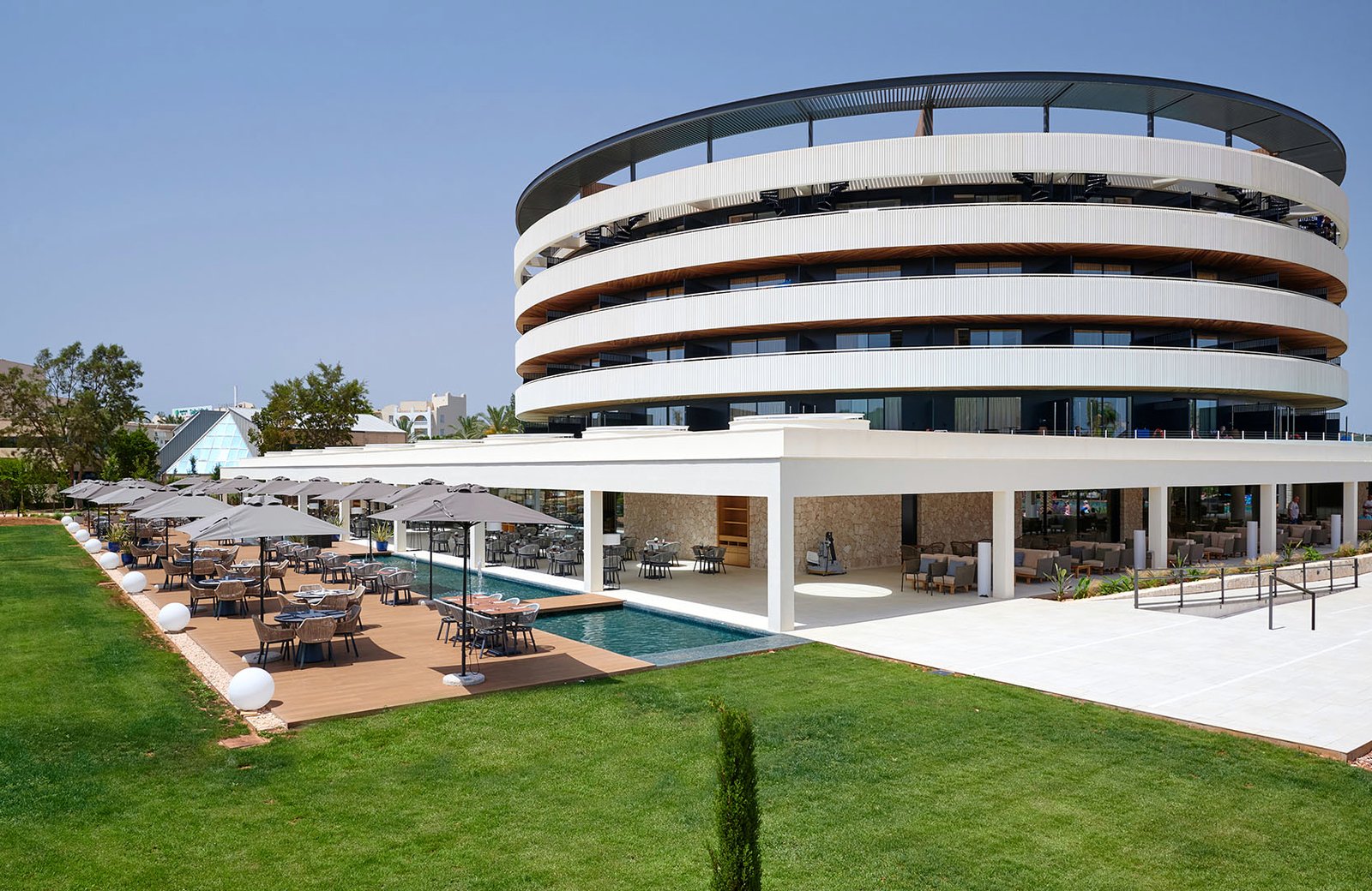 Holiday Village Mallorca (Protur Monte Safari) on a hillside above Cala Millor, on the east coast of Mallorca.