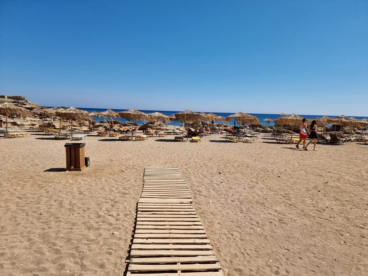 A typical organised east-coast beach