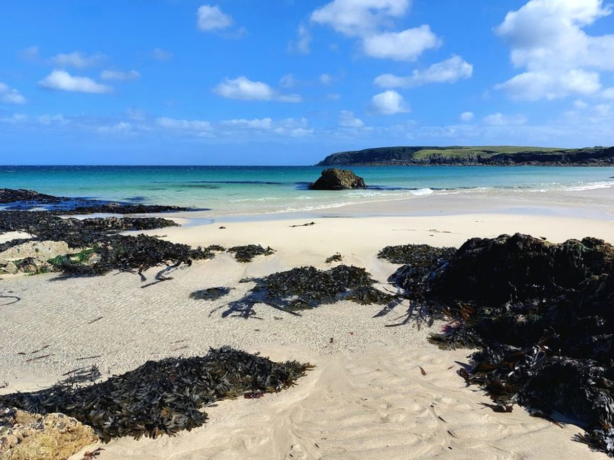 A white-sand Scottish beach