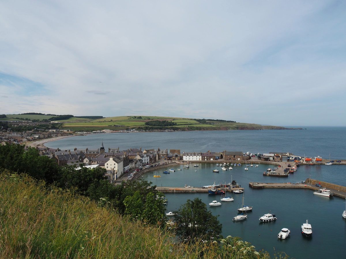 A Scottish fishing harbour