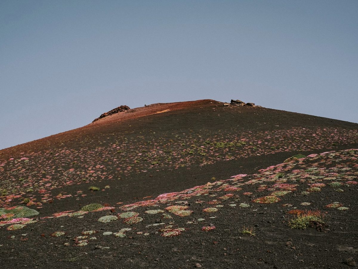 Volcanic terrain on Mount Etna's upper slopes