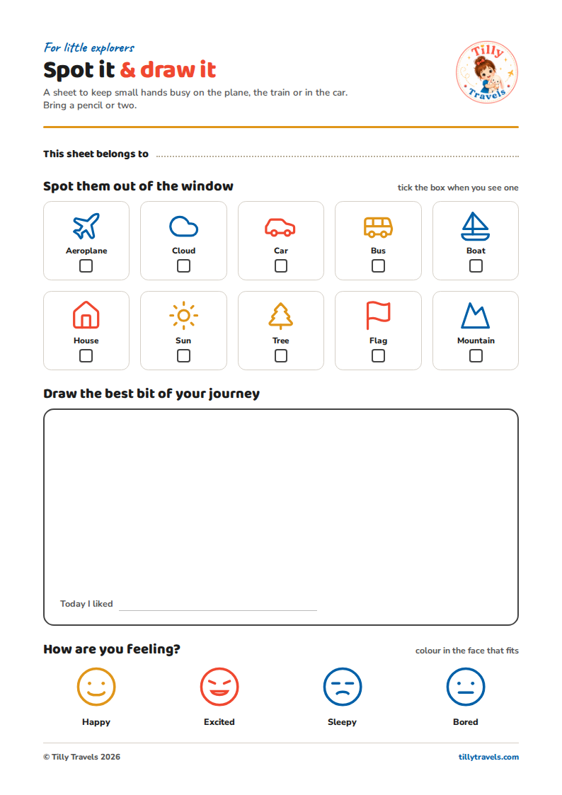 Kids' journey activity sheet preview page 1